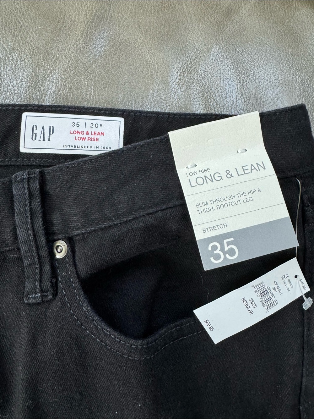 NWT GAP Long & Lean Low Rise Black Jeans - Picture 2 of 6